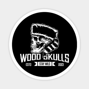 Wood Skulls Magnet